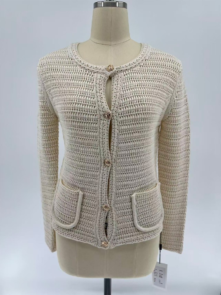 Women's Cotton Acrylic Blend Knit Cardigan