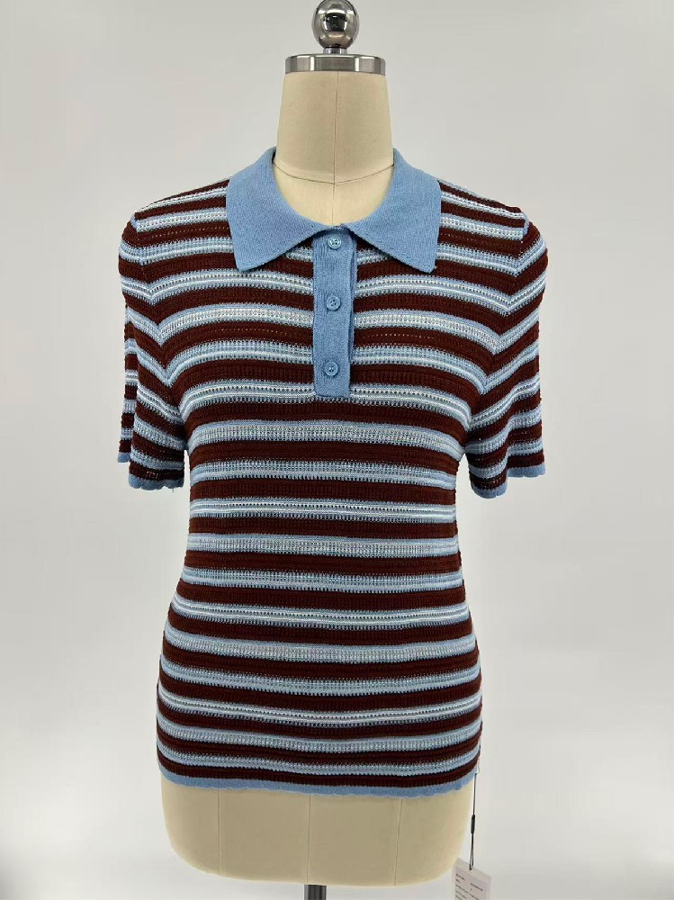 Women's 100% Viscose Knit Polo Shirt