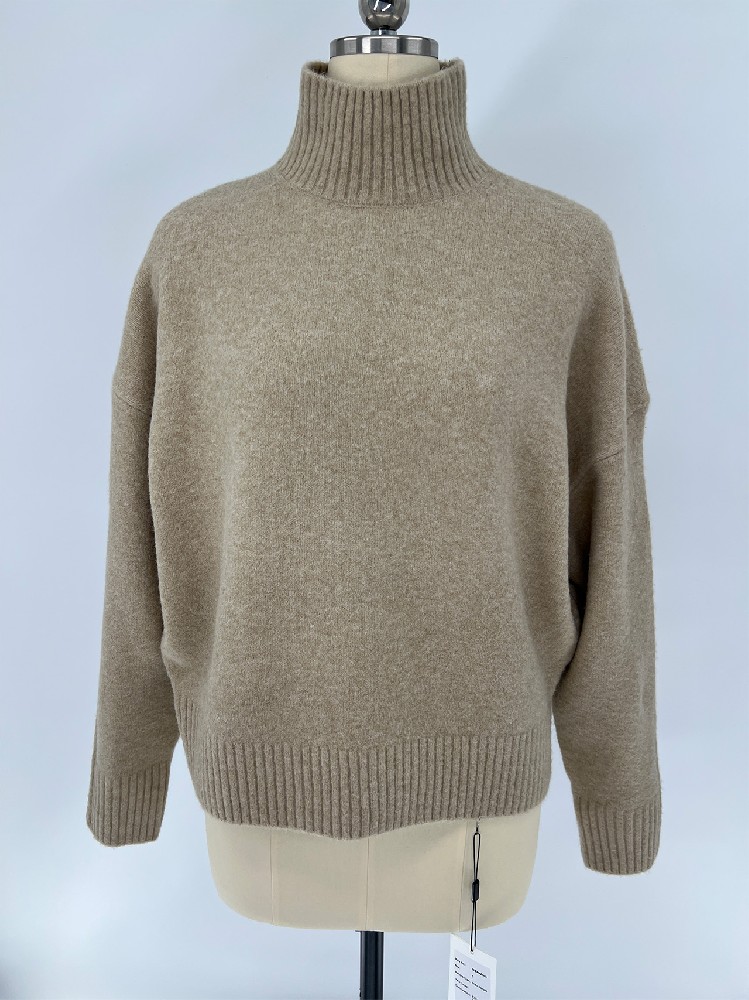 Women Fall Winter Wool Blend Turtleneck Sweater