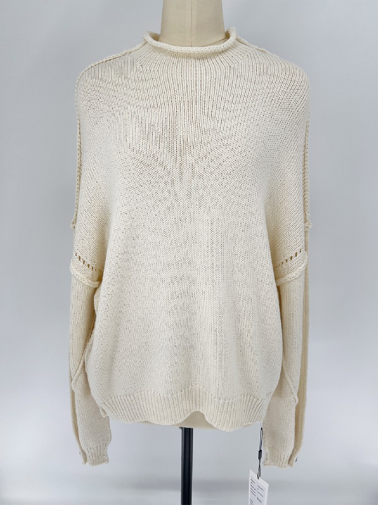 Women Autumn Winter Roll Neck Knit Sweater