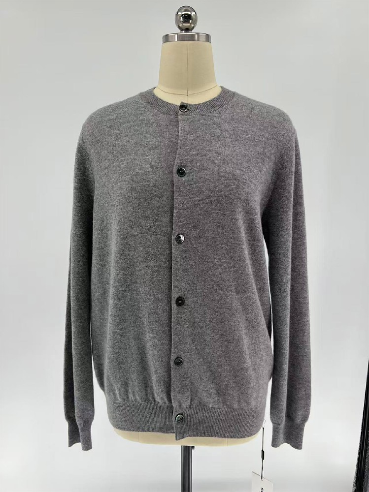 Women's 100% Pure Wool Crew Neck Cardigan