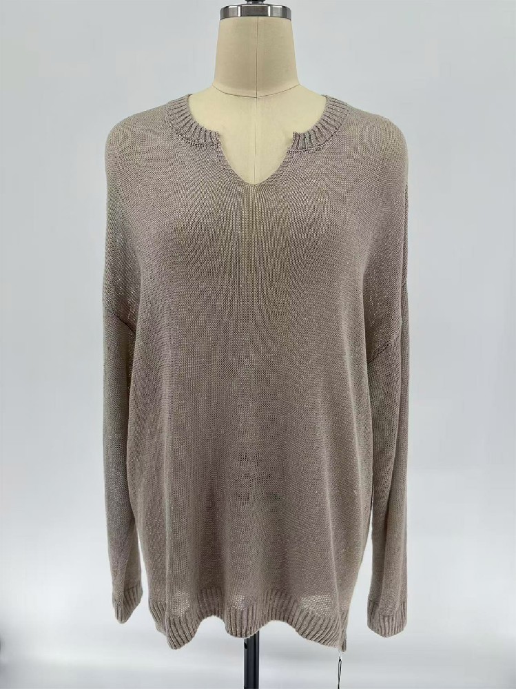 Women's 100% Linen Knit Top